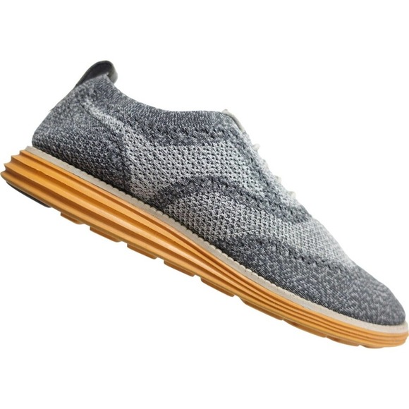 COLE HAAN Men Sneakers Original Grand Wingtip Stitchlite 10 M Grey/Orange c28447 - Picture 1 of 10